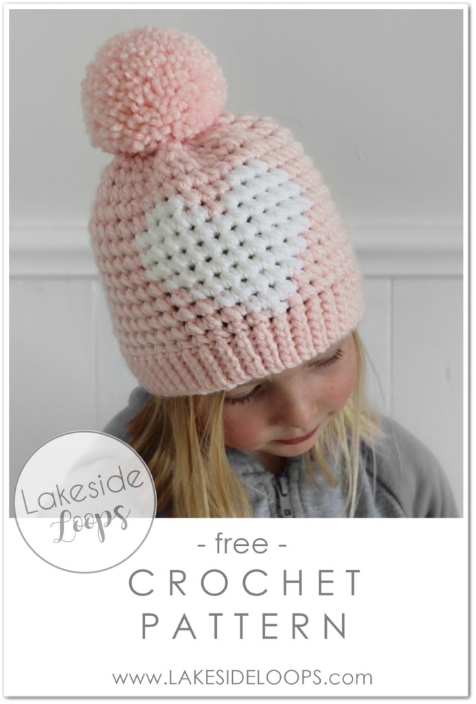 Crochet Hats For Girls Crochet Hats For Women Crochet BeanieHat With Flower Heart