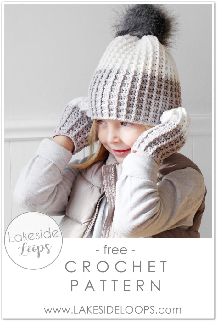 Crochet Women/'s Textured Waffle Stitch Winter Beanie Scarf Set