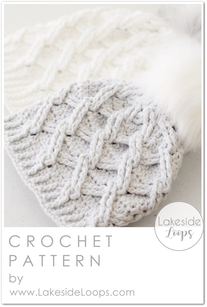 Camdyn Cable Crochet Hat FREE Crochet Pattern by Lakeside Loops (Baby to Adult sizes)