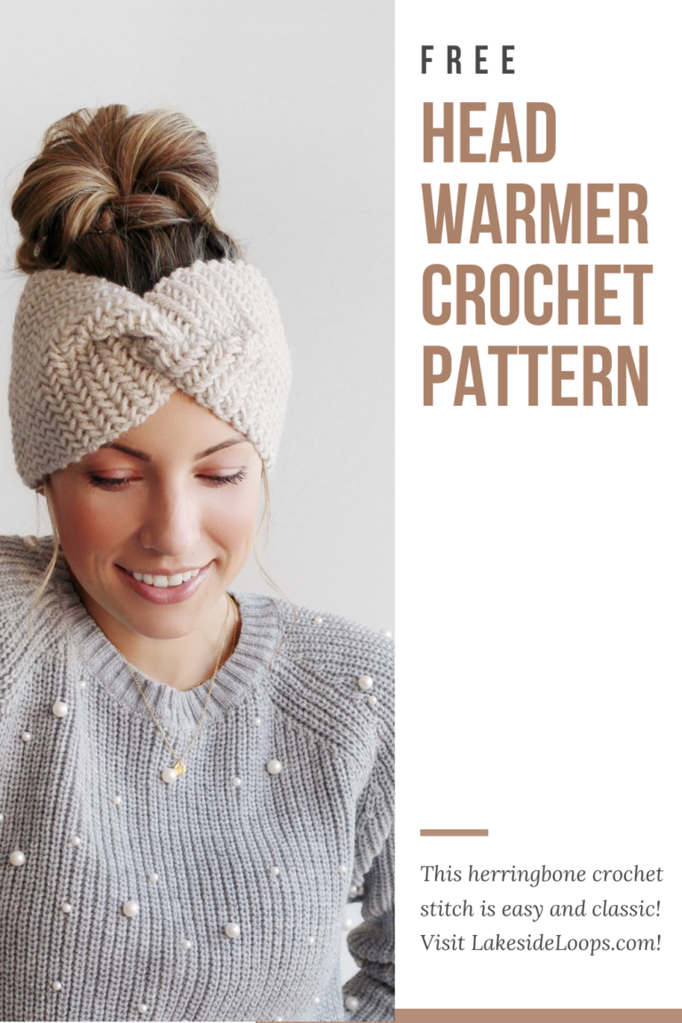Harley Herringbone Crochet Head Warmer – FREE PATTERN – Lakeside Loops