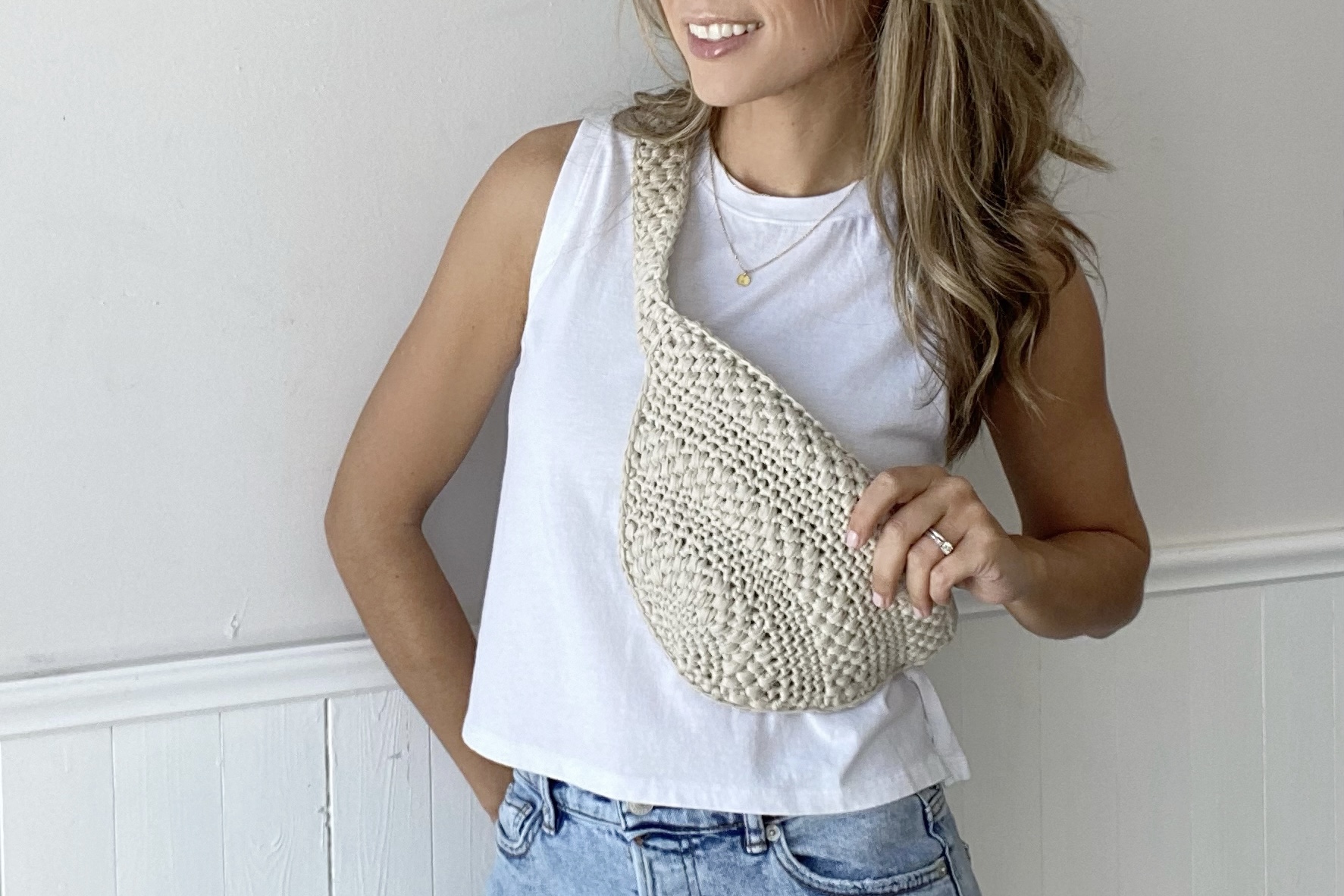 The Crocheted Sky Flap Bag