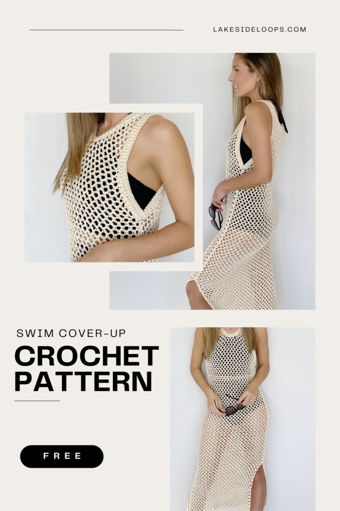 Codie Crochet Swim Cover Up Dress Pattern by Lakeside Loops