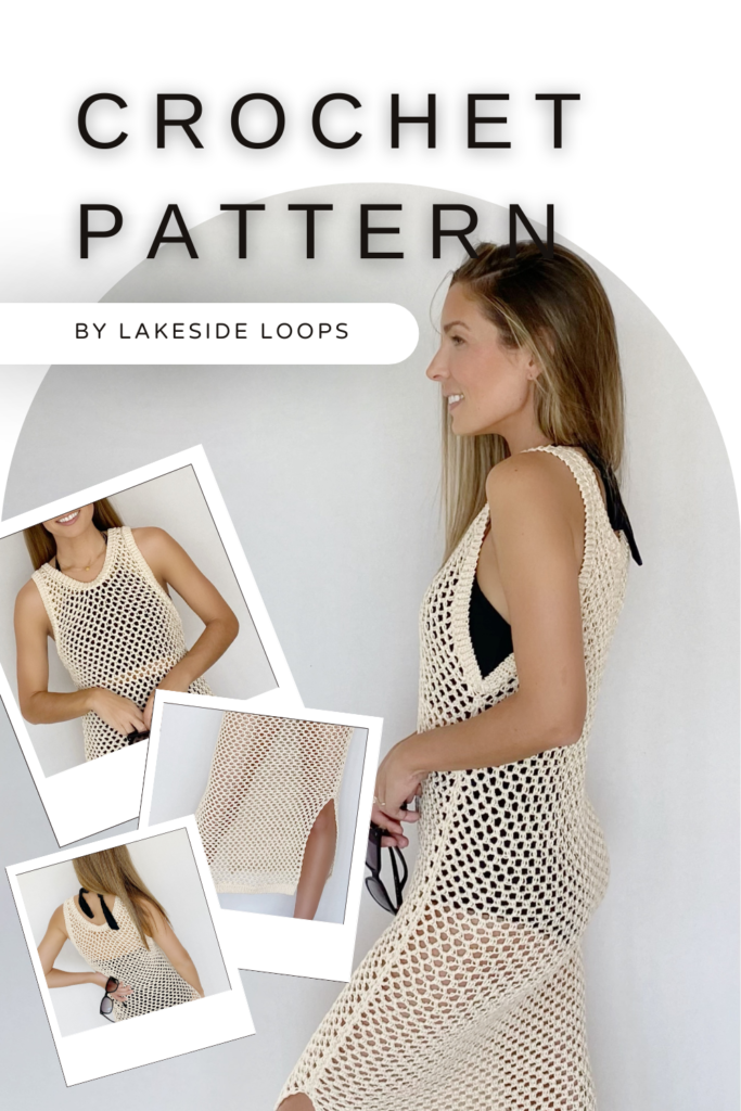 Codie Crochet Swim Cover Up Dress Pattern by Lakeside Loops