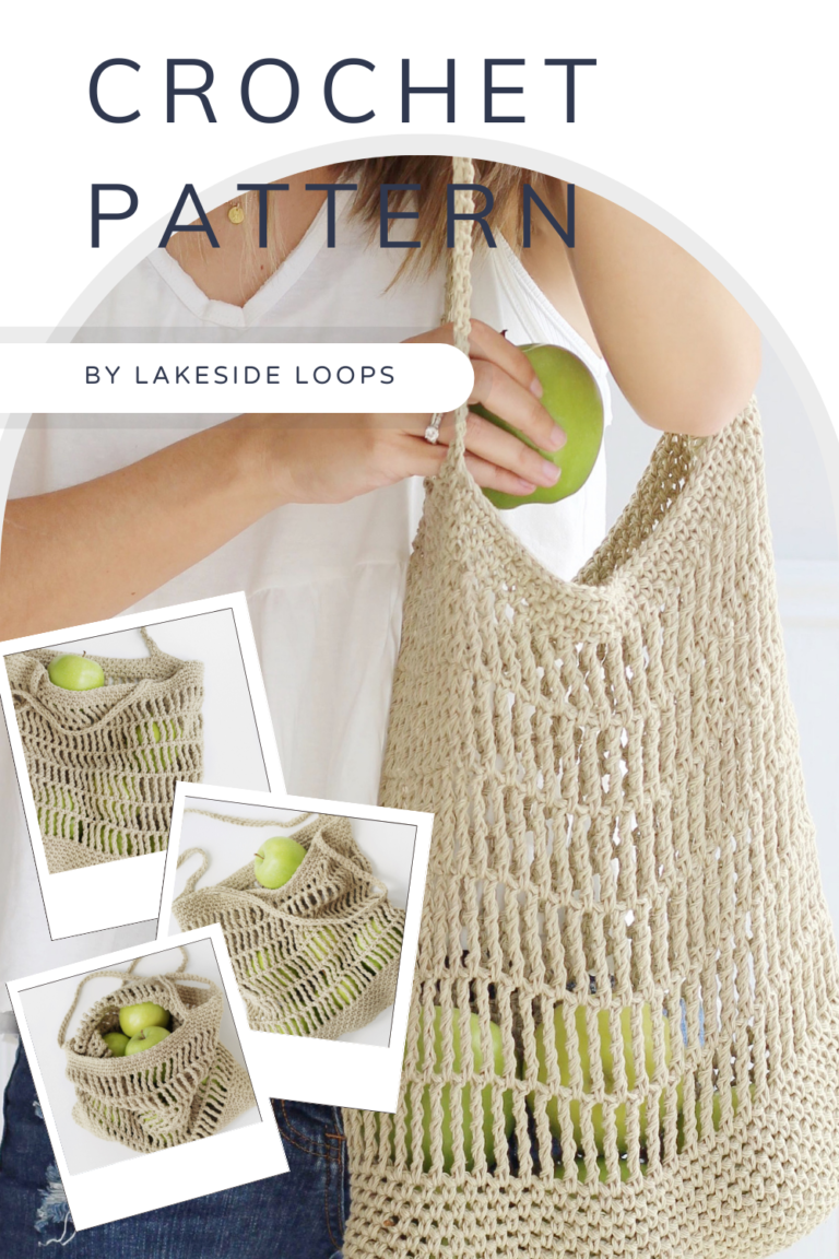 Zoey Mesh Crochet Market Tote Bag – FREE PATTERN – Lakeside Loops