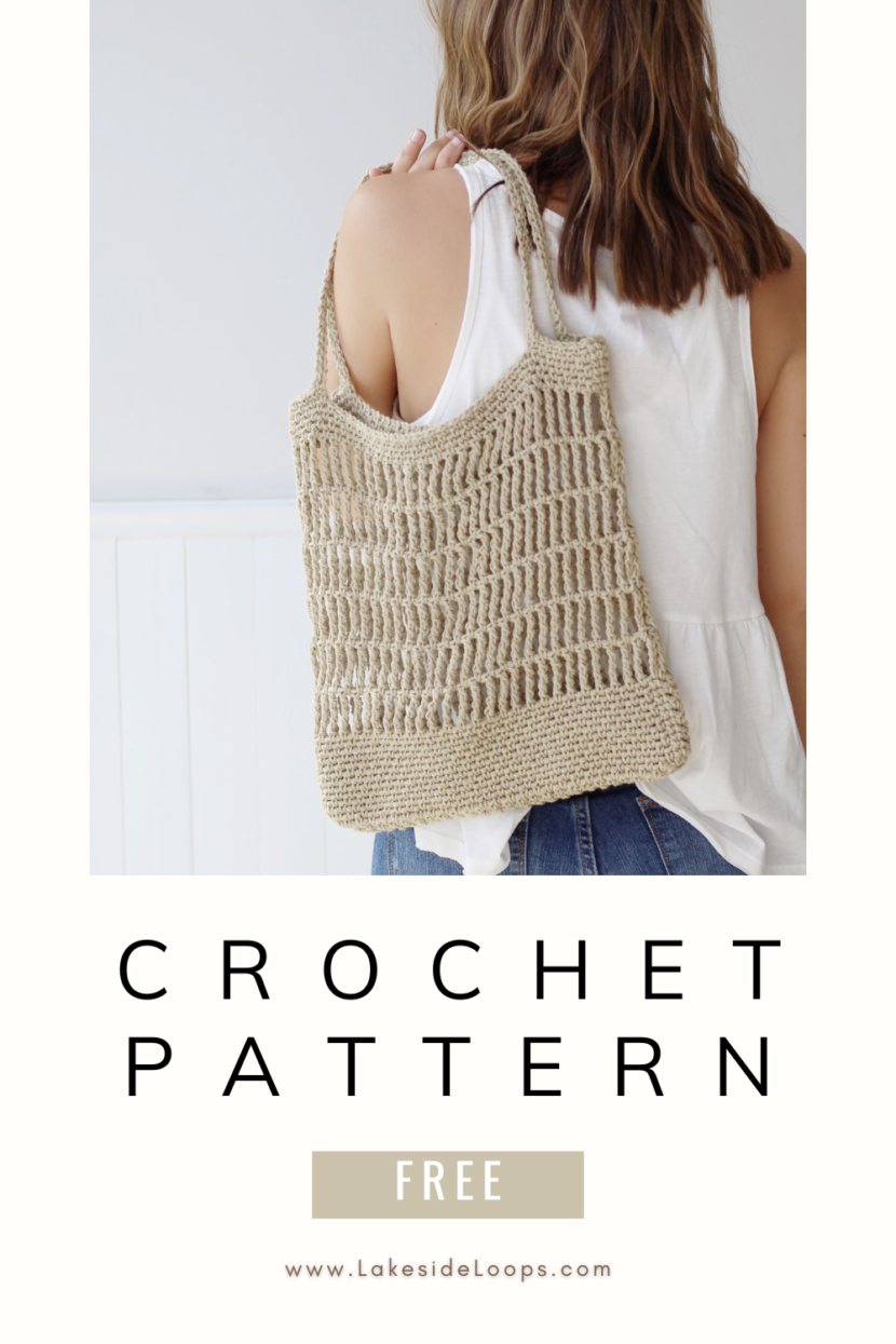 Zoey Mesh Crochet Market Tote Bag – FREE PATTERN – Lakeside Loops
